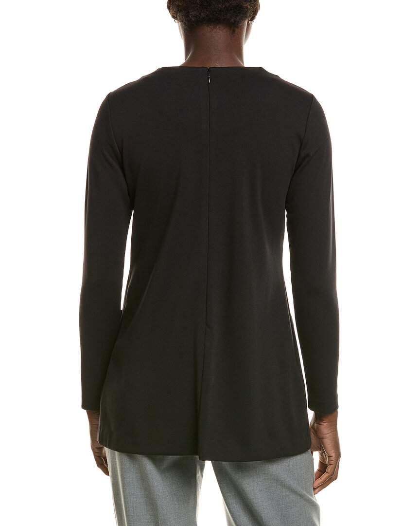 Halston Halston Long Sleeve Front Pocket Tunic