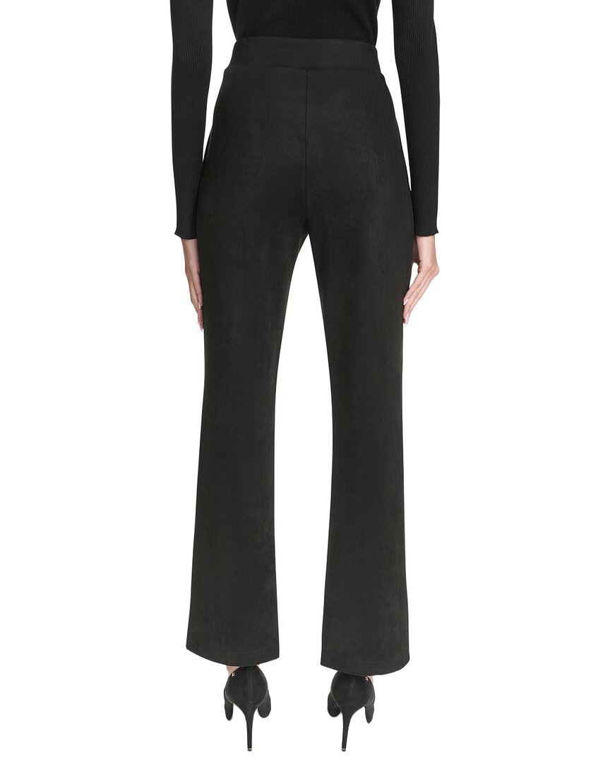 Halston Halston Suede Split Front Pull On Pant