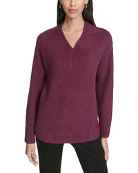 Halston Halston V-Neck Boucle Sweater