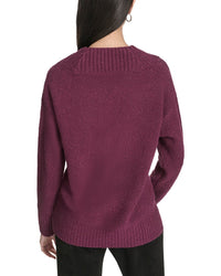 Halston Halston V-Neck Boucle Sweater