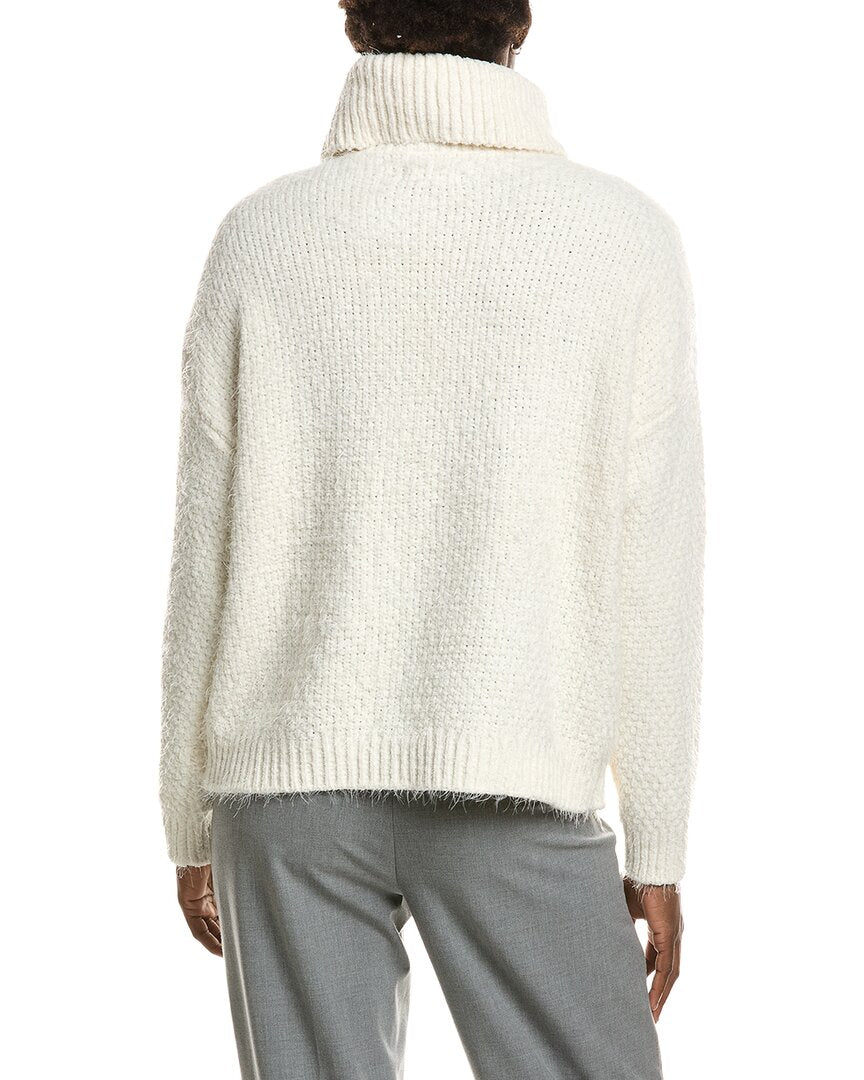 Halston Halston Turtleneck Cableknit Sweater