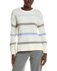Halston Halston Striped Long Sleeve Sweater