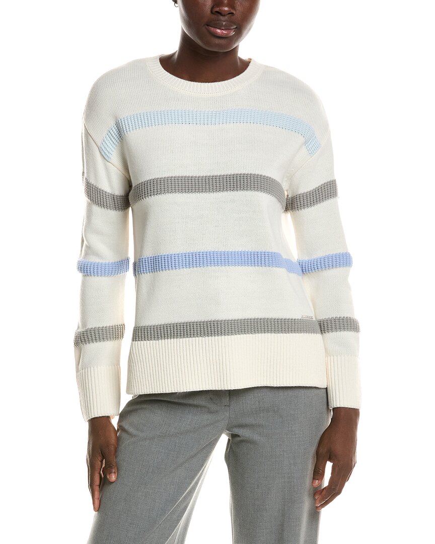 Halston Halston Striped Long Sleeve Sweater