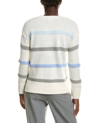 Halston Halston Striped Long Sleeve Sweater