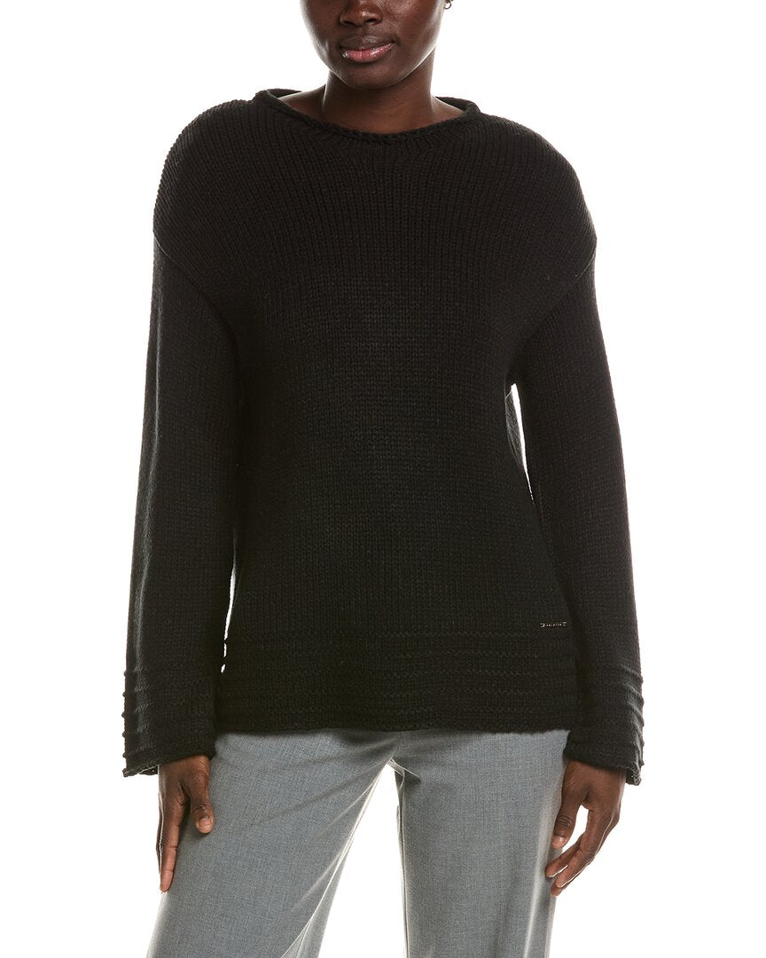 Halston Halston Long Sleeve Crew Neck Sweater