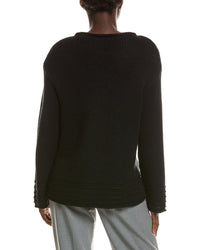 Halston Halston Long Sleeve Crew Neck Sweater