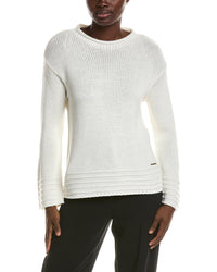 Halston Halston Long Sleeve Crew Neck Sweater