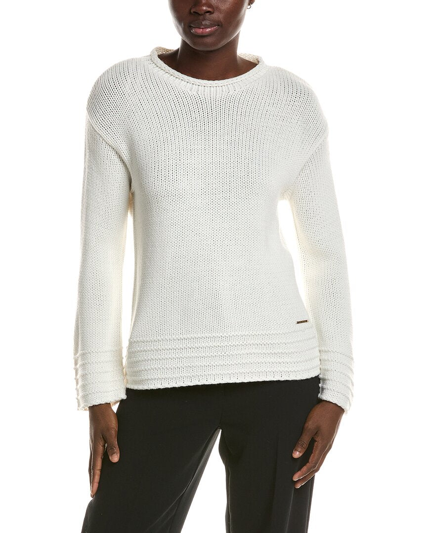 Halston Halston Long Sleeve Crew Neck Sweater