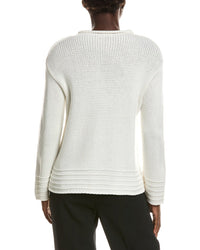 Halston Halston Long Sleeve Crew Neck Sweater