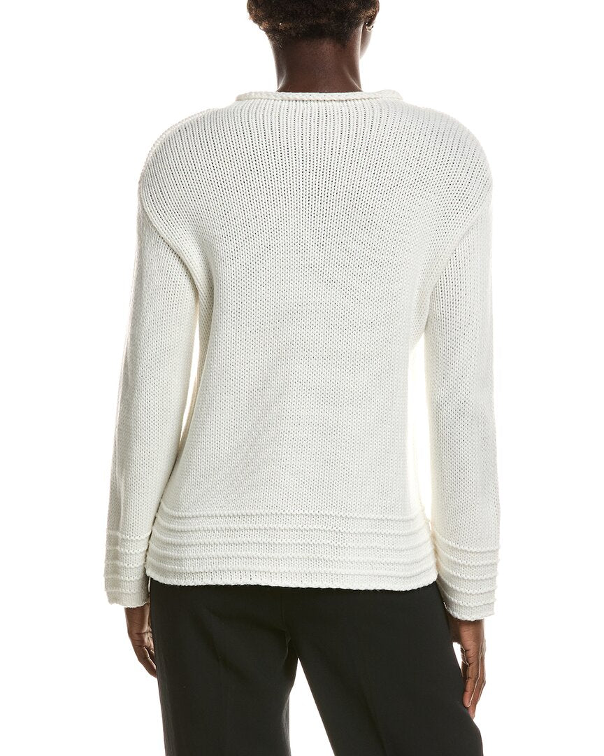 Halston Halston Long Sleeve Crew Neck Sweater