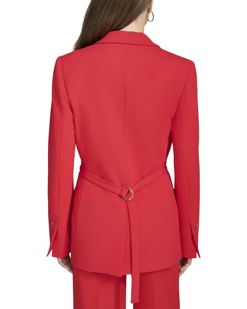 Halston Belted D-Ring Blazer