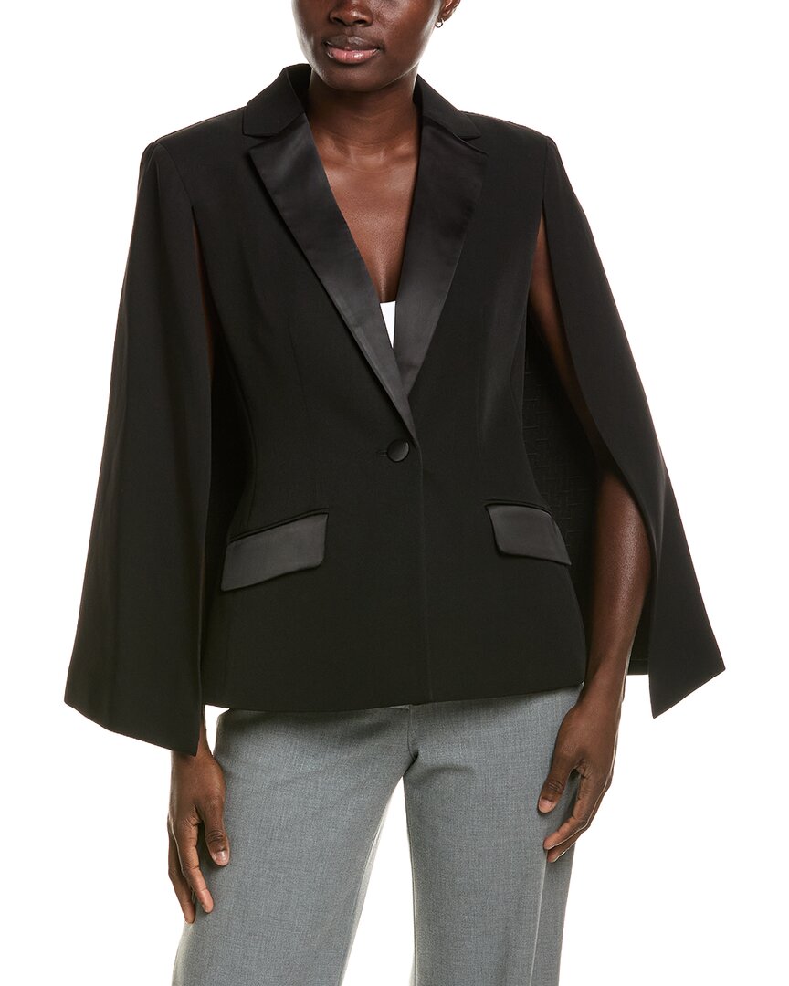 Halston Halston Tuxedo Capelet Blazer