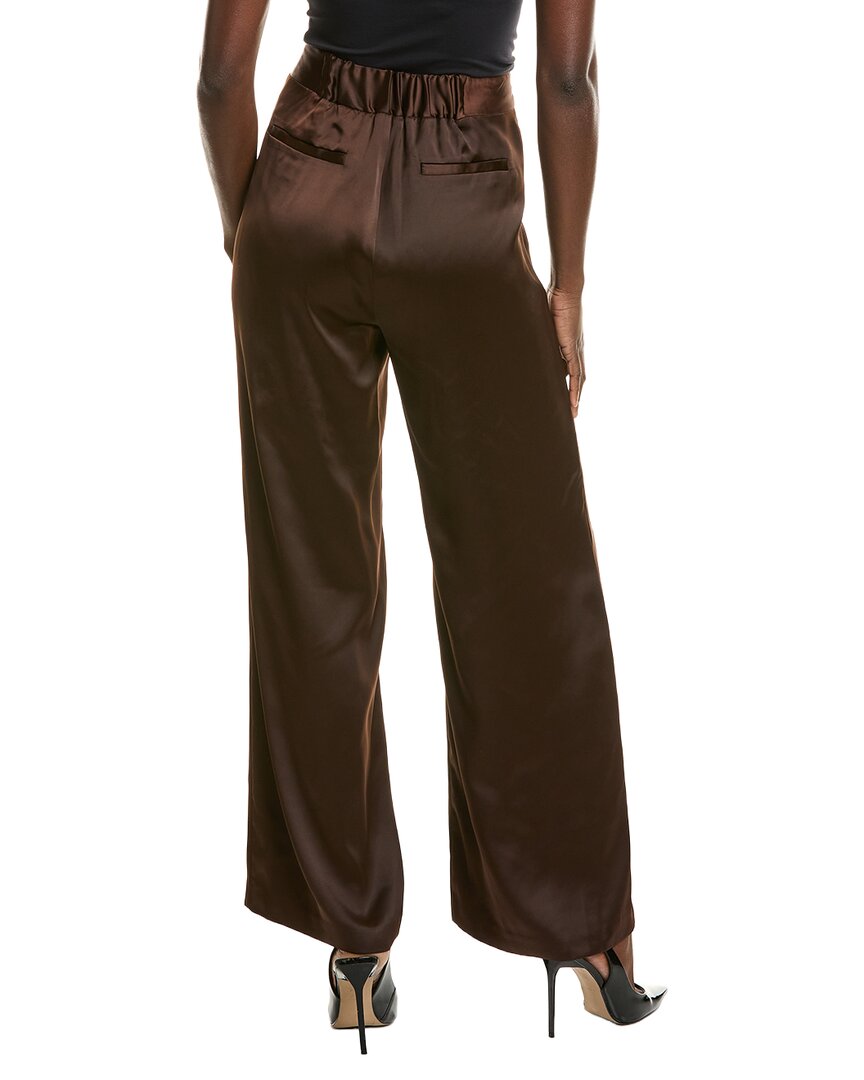 Halston Halston Wide Leg Satin Trouser