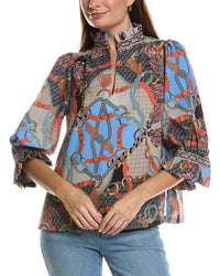 GRETCHEN SCOTT Gretchen Scott Ruffle Neck Tunic