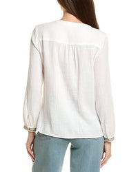 Jones New York Jones New York Cobble Textured Double Trim Top