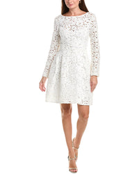 Oscar de la Renta Oscar De La Renta Bateau Neck Silk-Lined Cocktail Dress
