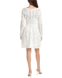 Oscar de la Renta Oscar De La Renta Bateau Neck Silk-Lined Cocktail Dress