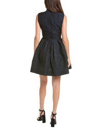 Oscar de la Renta Oscar De La Renta Textured Floral Cloque Cocktail Dress