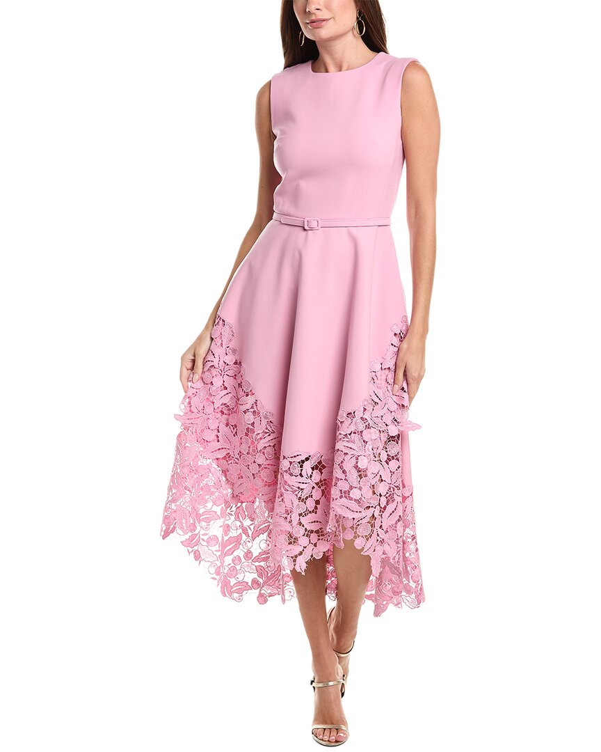 Oscar de la Renta Oscar De La Renta Guipure Wool-Blend Midi Dress
