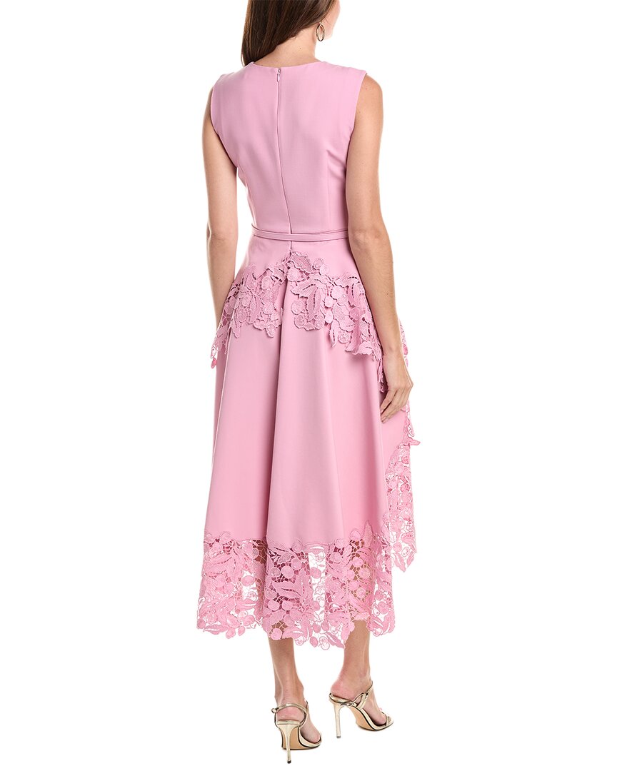 Oscar de la Renta Oscar De La Renta Guipure Wool-Blend Midi Dress