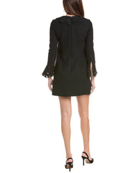 Oscar de la Renta Oscar De La Renta Cutout Detail Silk-Lined Wool-Blend Shift Dress