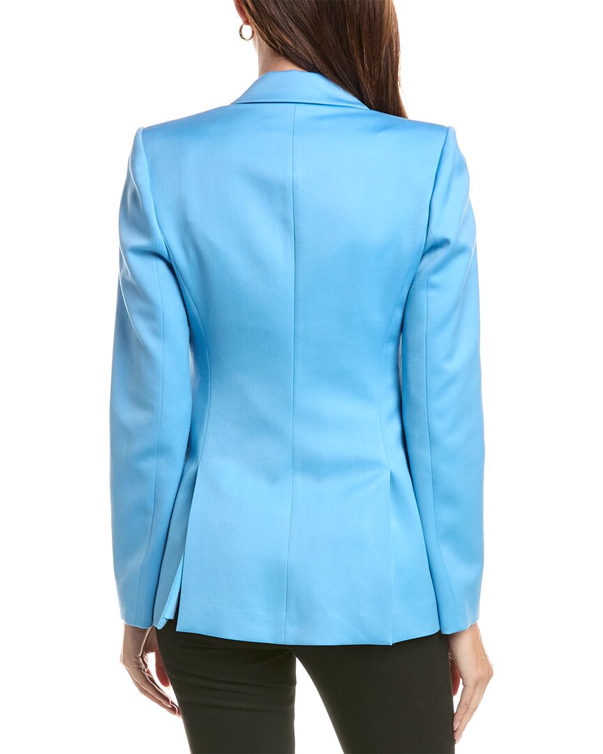 Oscar de la Renta Oscar De La Renta Double-Breasted Silk-Lined Wool Blazer