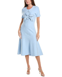 Oscar de la Renta Oscar De La Renta Orchid Knit Fit & Flare Dress