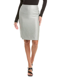 Oscar de la Renta Oscar De La Renta Sequin Tweed Silk-Lined Wool-Blend Pencil Skirt
