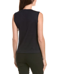 Oscar de la Renta Oscar De La Renta Geo Print Silk-Blend Insert Tank