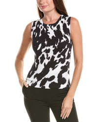 Oscar de la Renta Oscar De La Renta Cow Print Tank