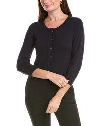 Oscar de la Renta Oscar De La Renta Crop Cashmere & Silk-Blend Cardigan