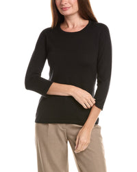 Oscar de la Renta Oscar De La Renta Jewel Neck Cashmere & Silk-Blend Pullover