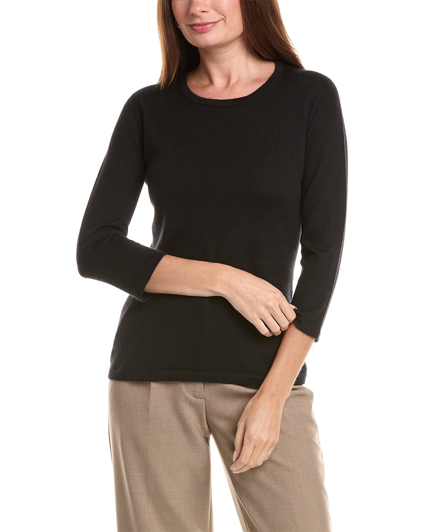 Oscar de la Renta Oscar De La Renta Jewel Neck Cashmere & Silk-Blend Pullover