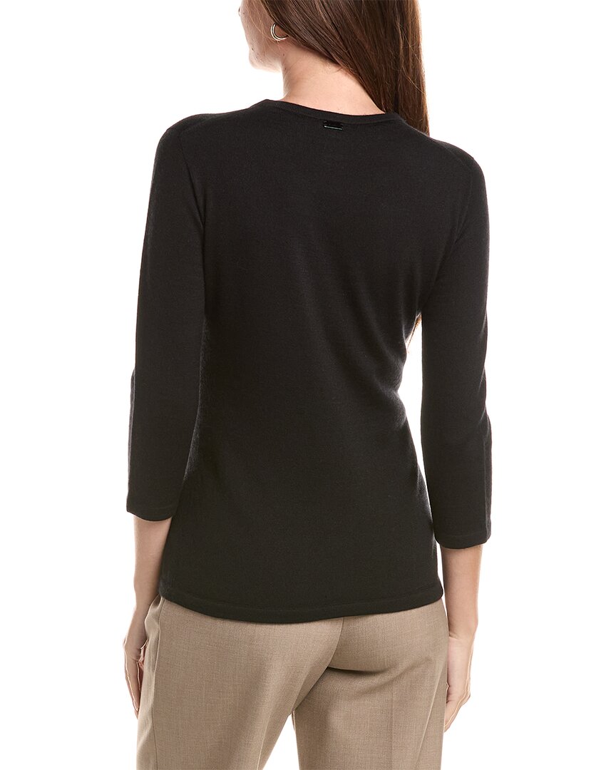 Oscar de la Renta Oscar De La Renta Jewel Neck Cashmere & Silk-Blend Pullover