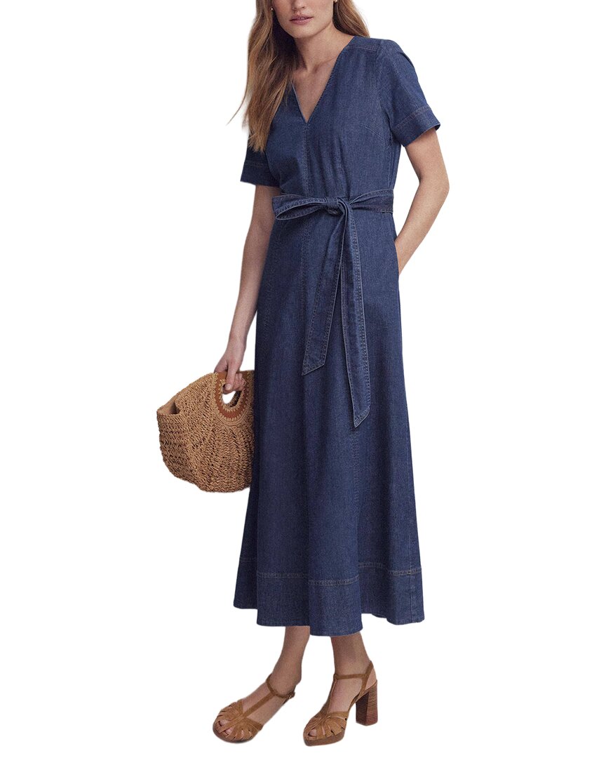 Boden Boden V-Neck Denim Dress