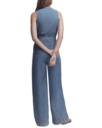 Boden Boden Sleeveless Denim Jumpsuit