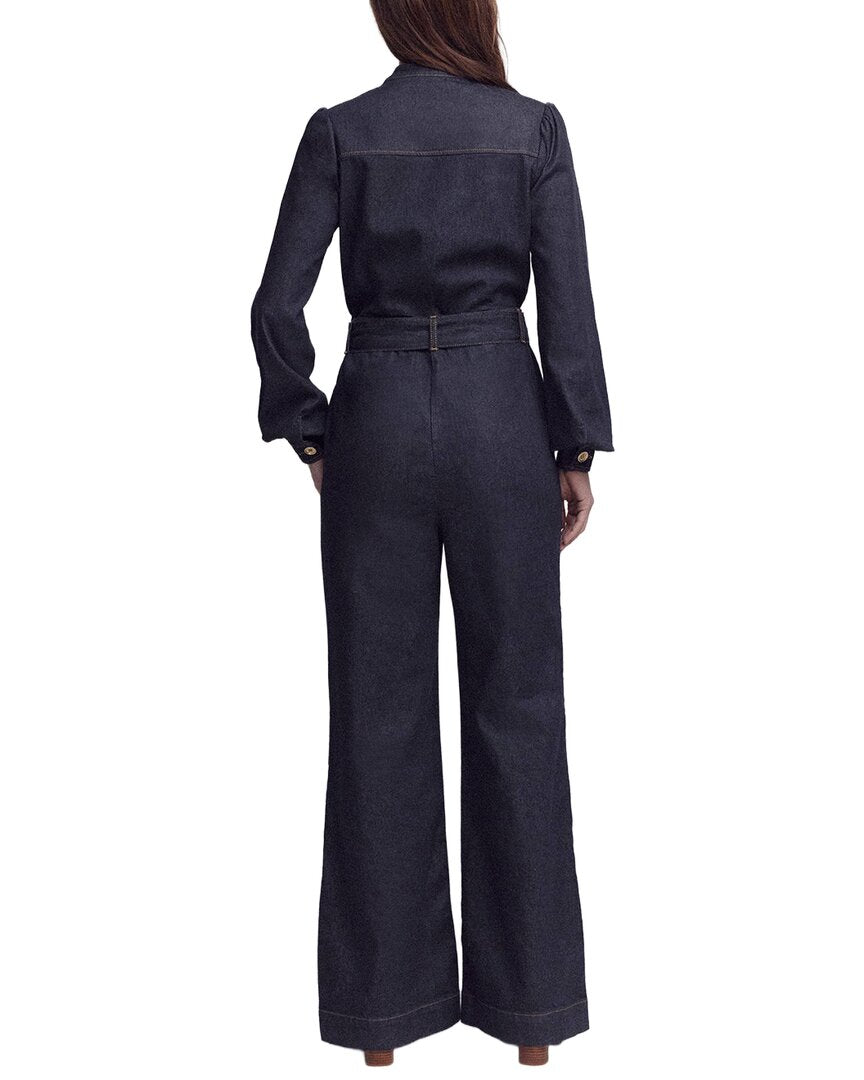 Boden Boden Bootcut Button Denim Jumpsuit