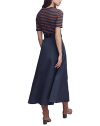Boden Boden Crew Neck Mix Media Dress