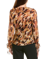 Tahari ASL Tahari Asl Yoryu Chiffon Long Sleeve Top