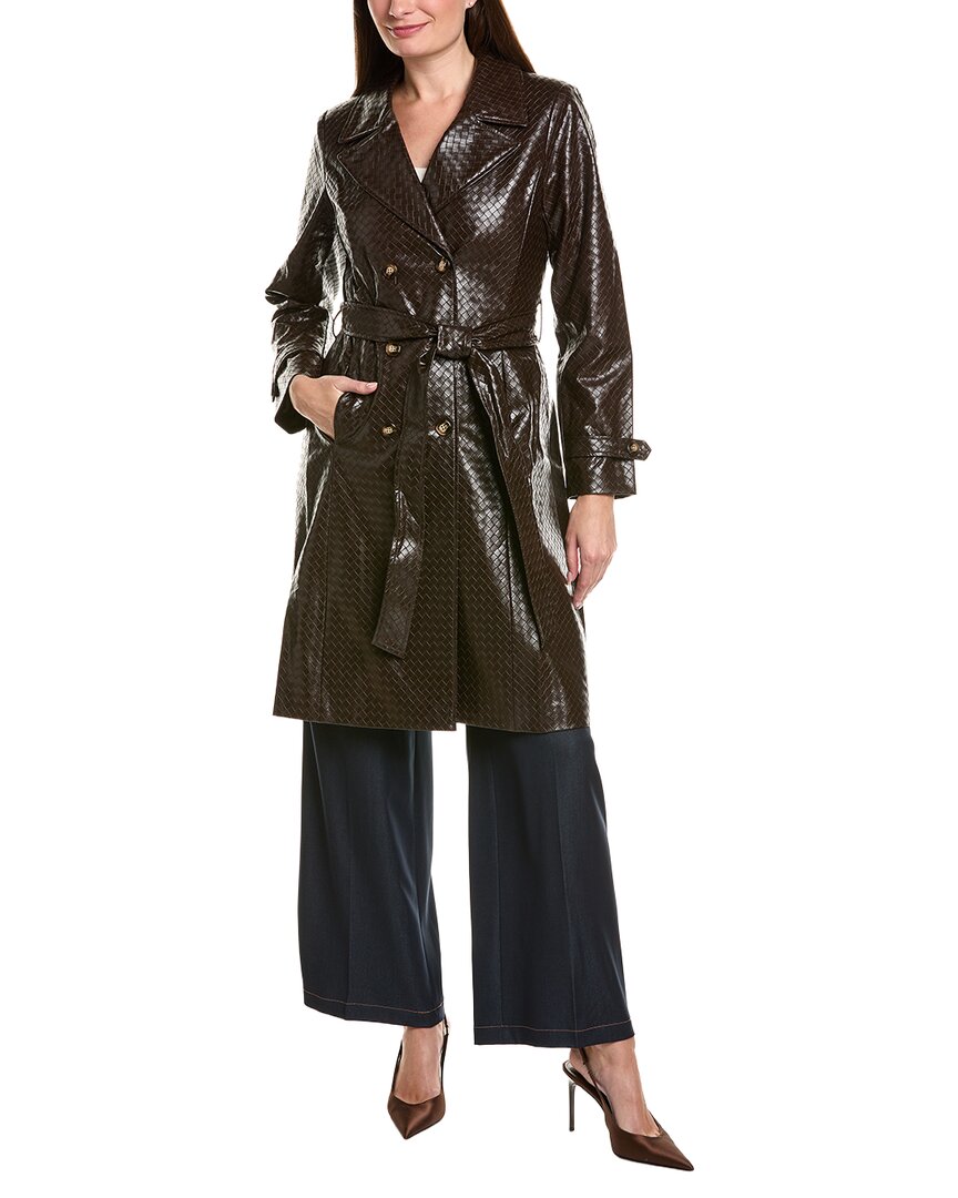 Tahari ASL Tahari Asl Basketweave Embossed Coat