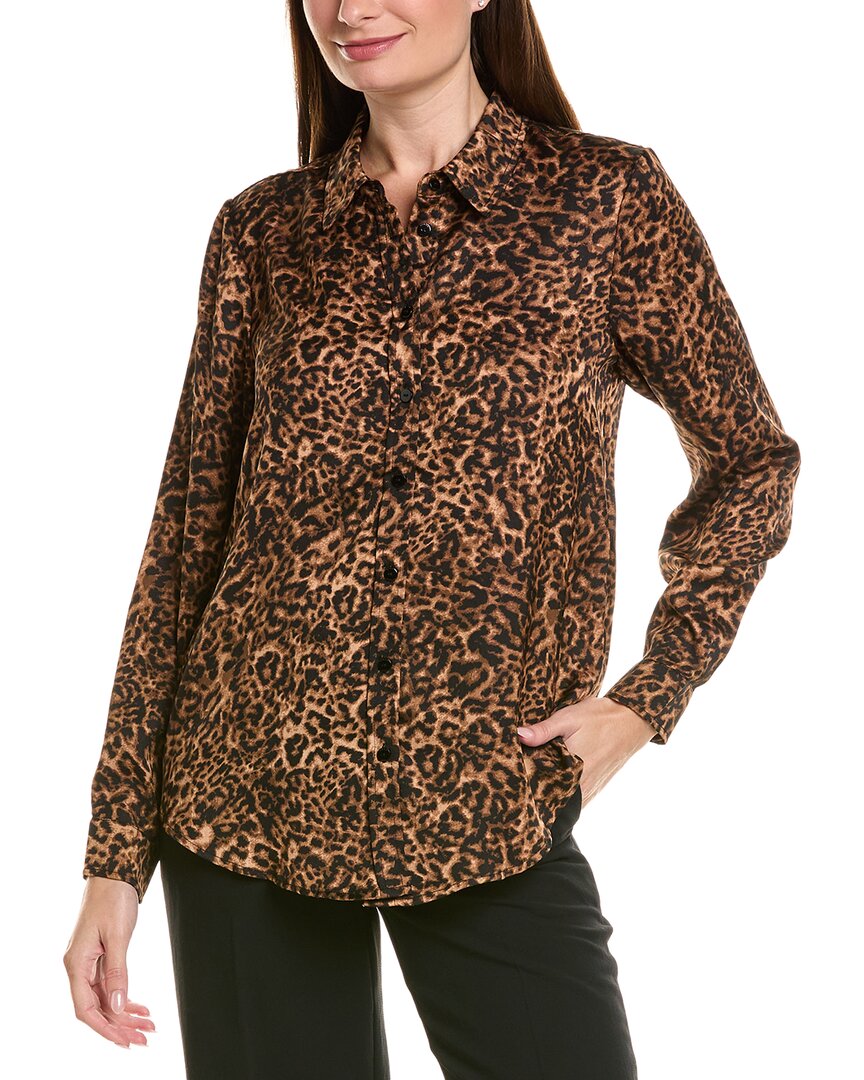 Tahari ASL Tahari Asl Scarf Twill Long Sleeve Top