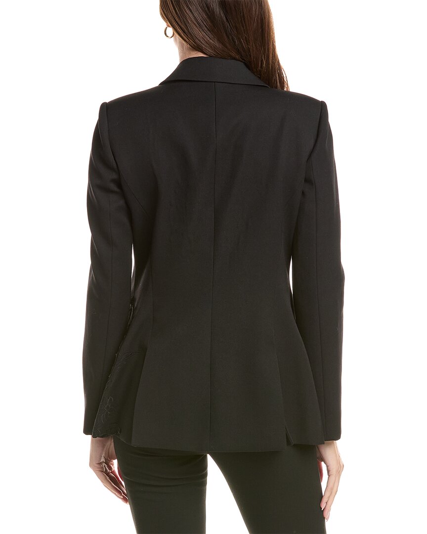 Oscar de la Renta Oscar De La Renta Floral & Fauna Silk-Lined Wool Jacket