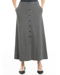 Max Studio Button Front Maxi Skirt