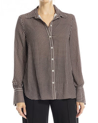 Max Studio Button Front Blouse