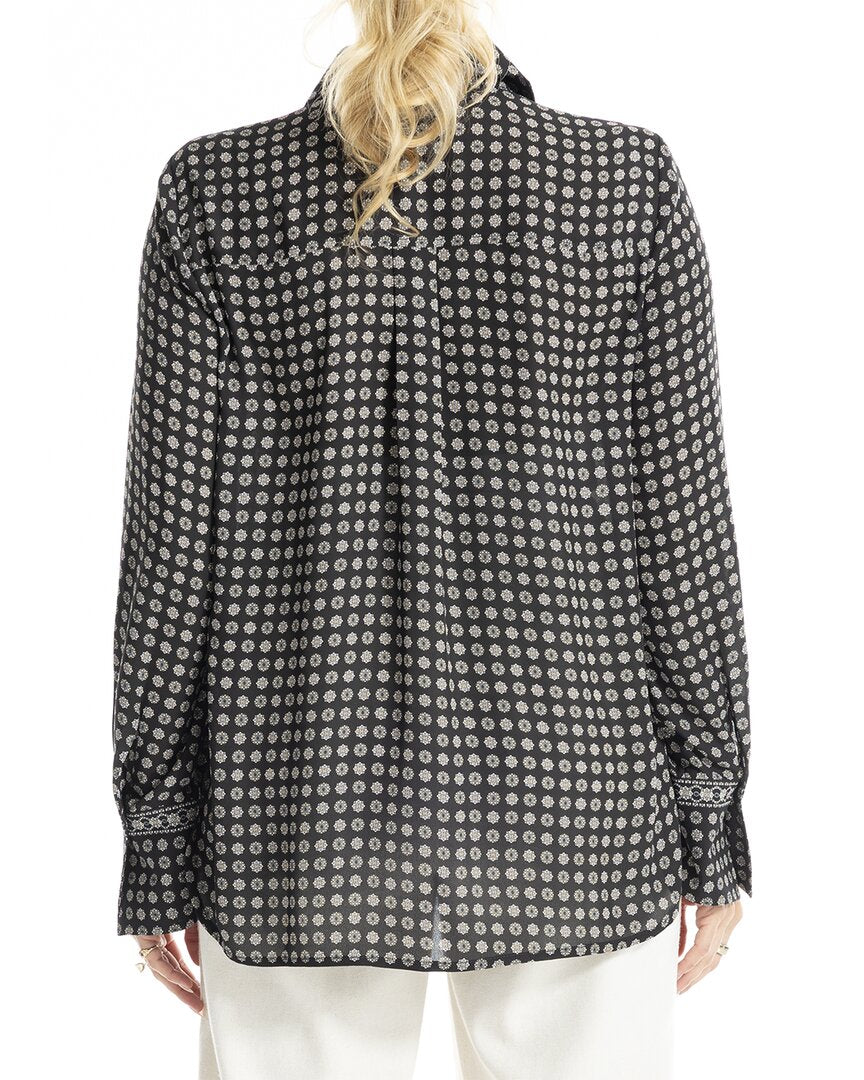 Max Studio Button Front Blouse