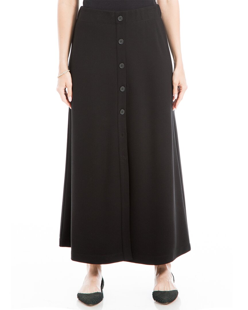 Max Studio Button Front Midi Skirt