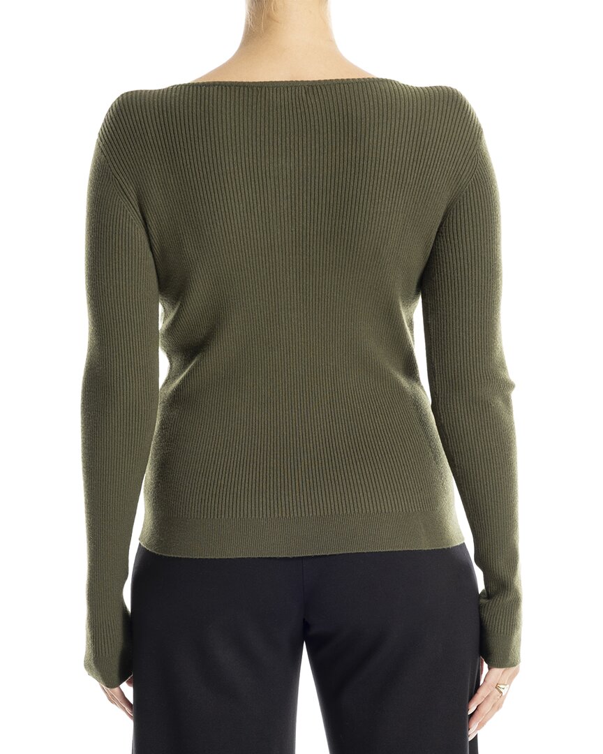 Max Studio Ribbed Henley Sweater