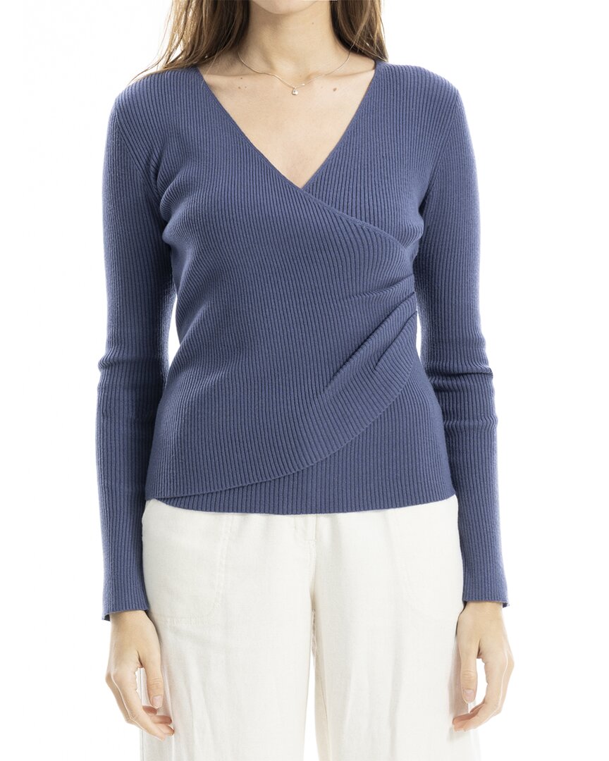 Max Studio Faux Wrap Vneck Sweater