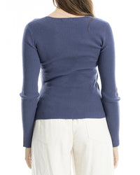 Max Studio Faux Wrap Vneck Sweater