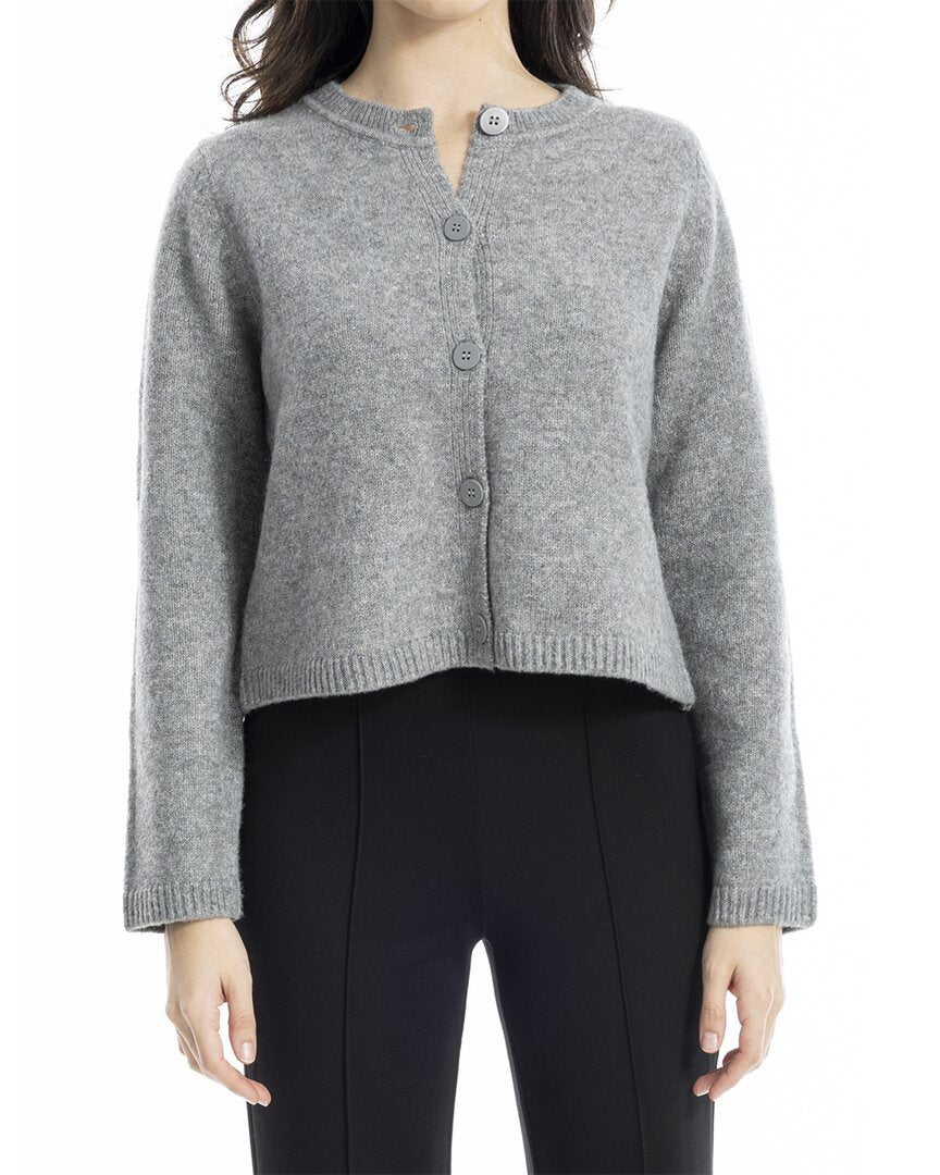 Max Studio Cropped Button Front Cardigan